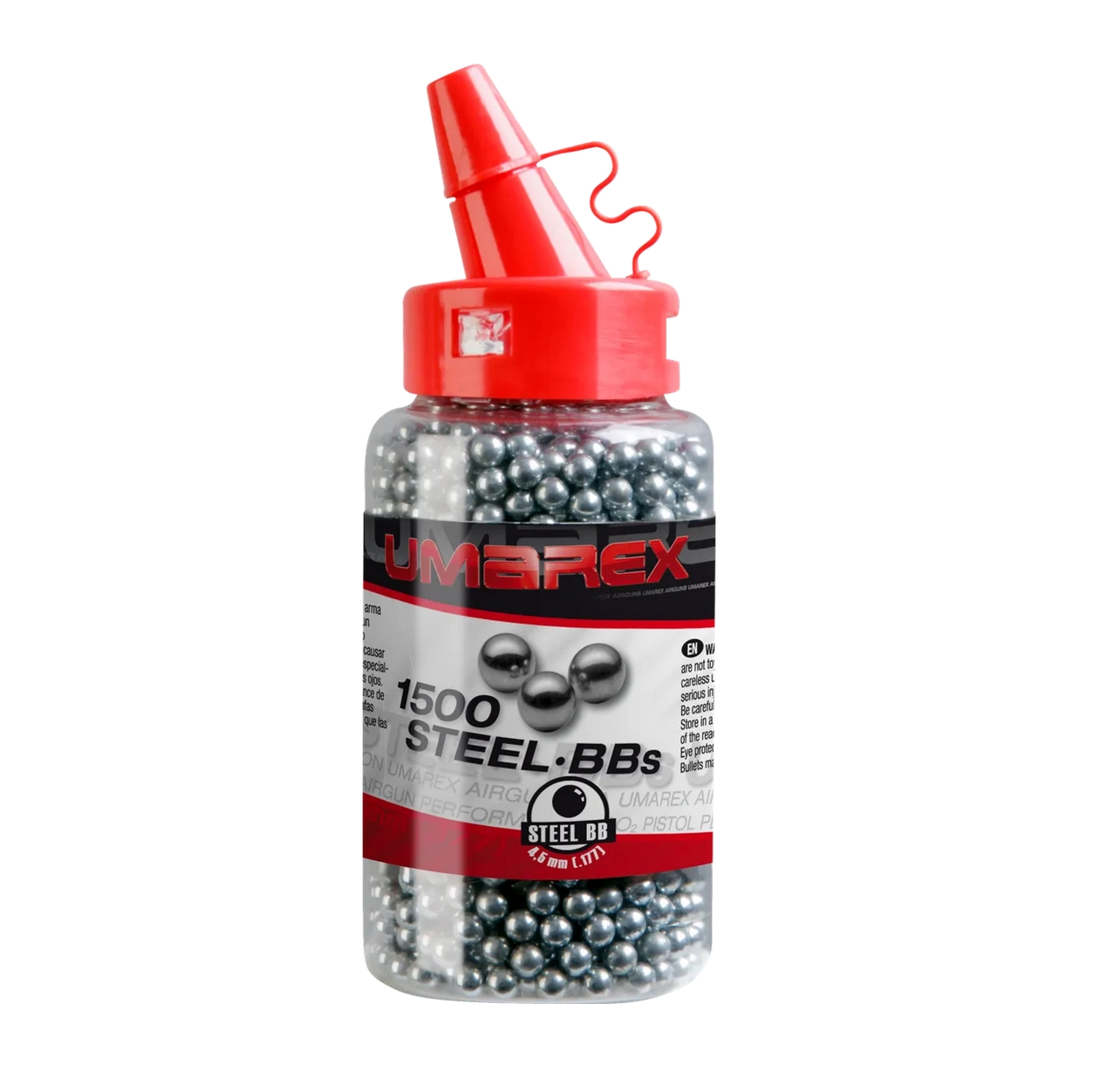 Umarex 4.5mm (.177) 0.35g Silver Steel BBs - Bottle of 1,500