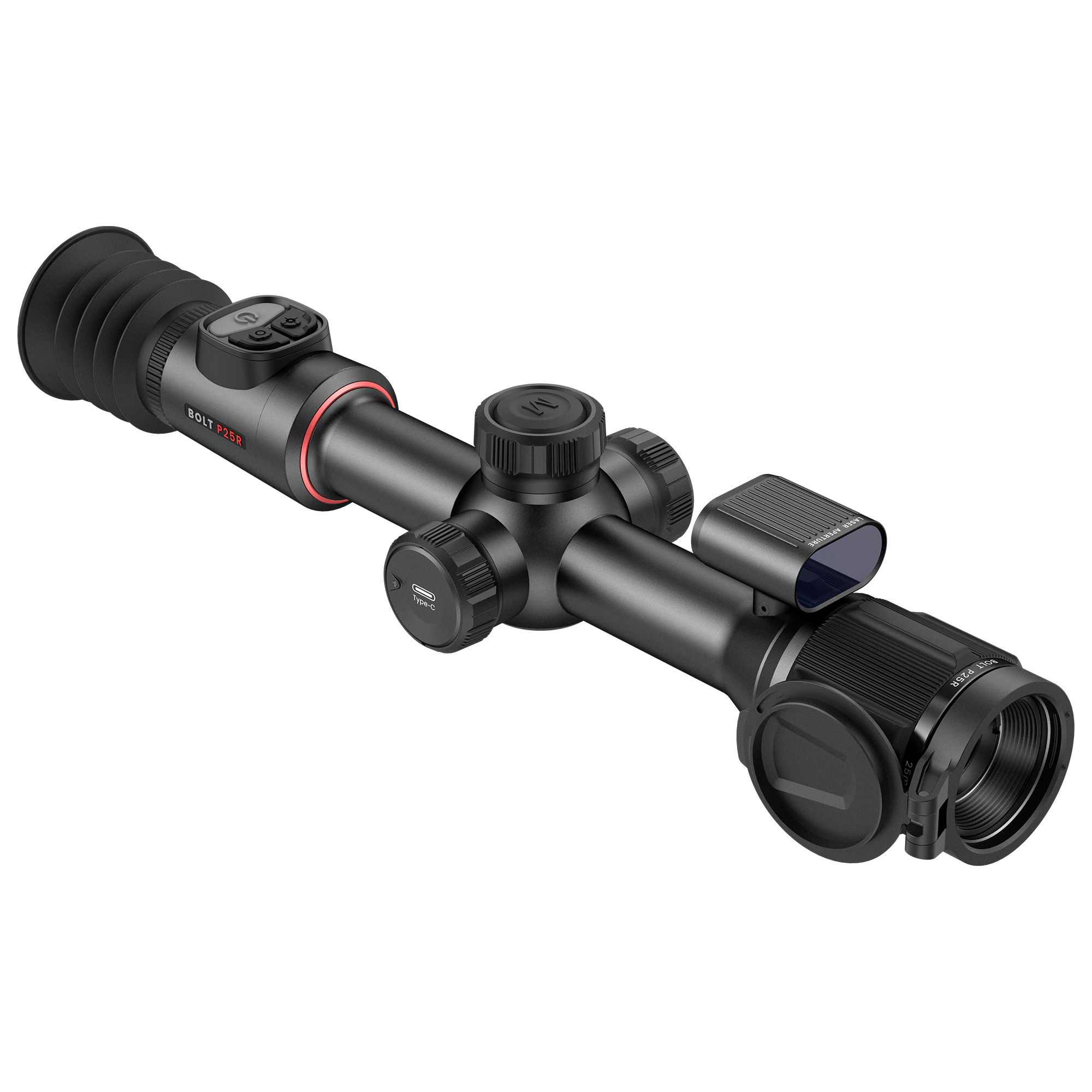 NocPix Bolt P25R Thermal Imaging LRF Rifle Scope with Ballistics Calculator - 25mm, 256x192, ≤20mK, 12μm