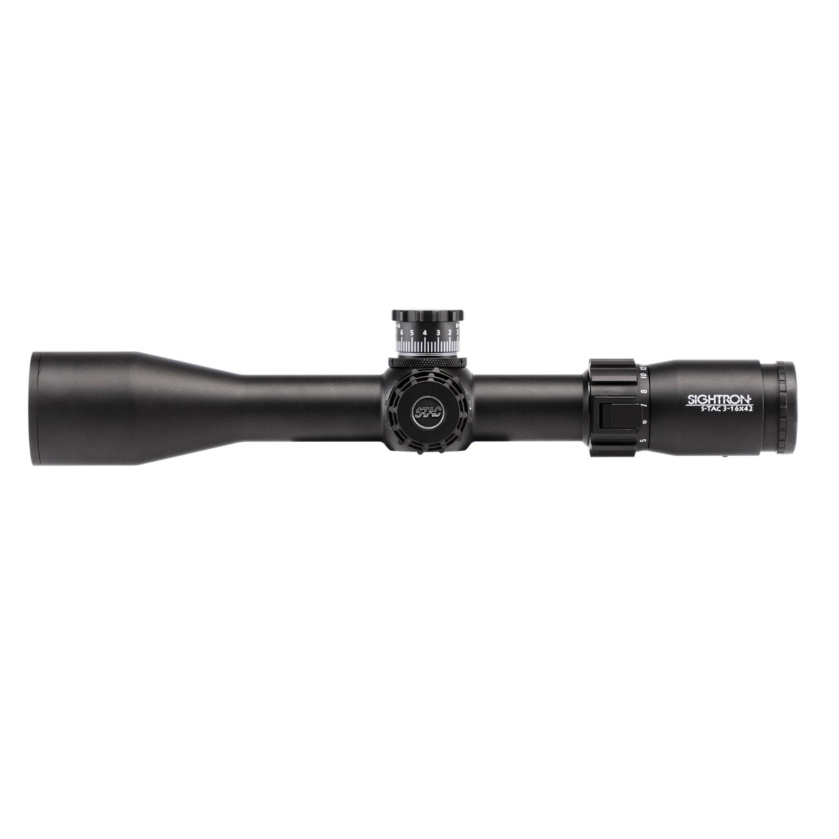 Sightron S-TAC 3-16x42 FFP Illuminated MOA-5 1/4 MOA Zero Stop Rifle Scope 