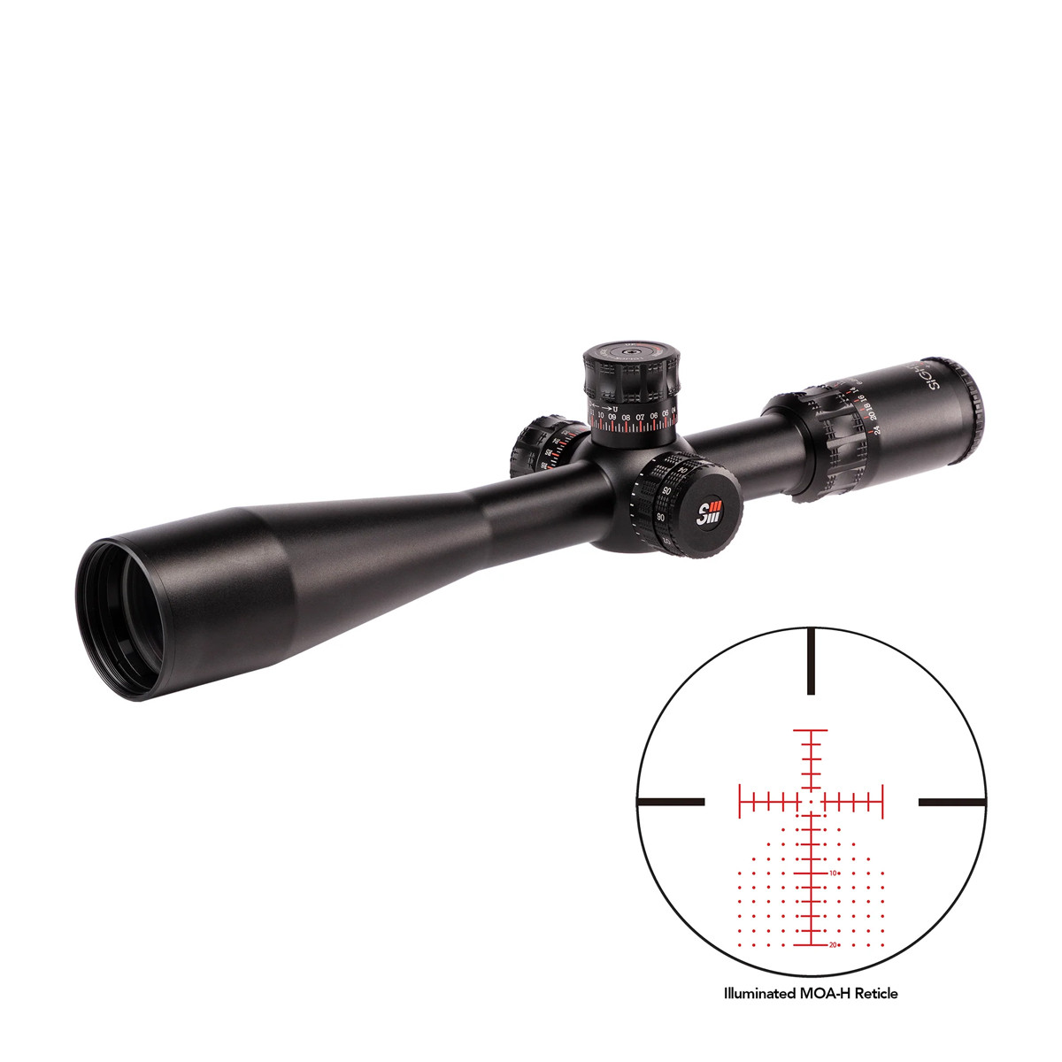 Sightron SIII 6-24x50 Precision Long Range IR Zero Stop MOA-H 30mm Rifle Scope