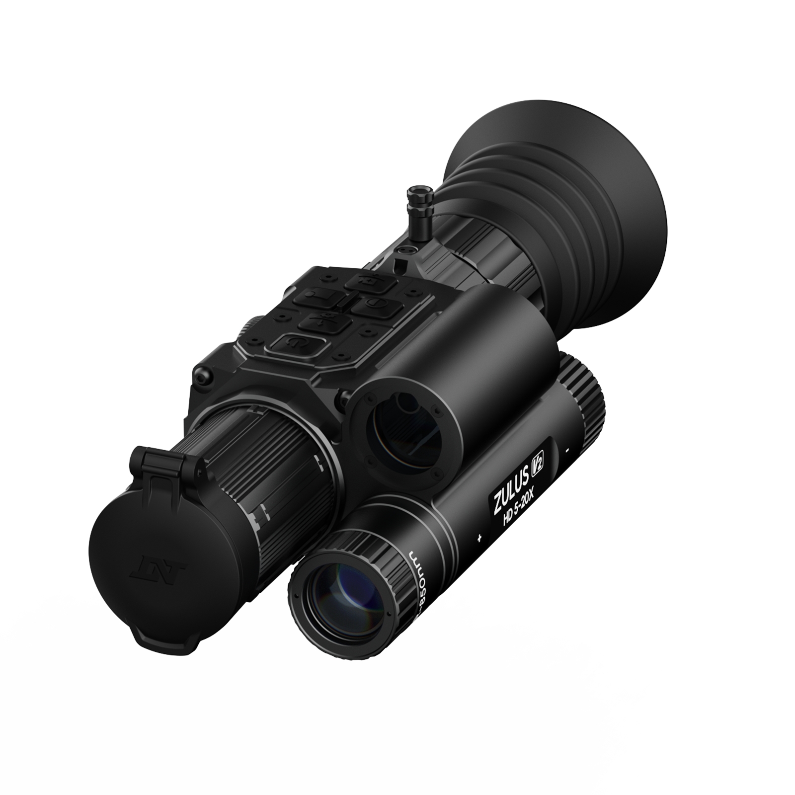 DNT Optics ZULUS HD ZHD520R V2 - 5-20X Digital Night Vision Scope With LRF And Ballistic Calculator (Includes PM20L Picatinny Rail)
