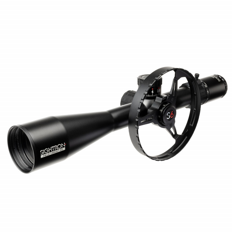 SIGHTRON S6 10-60x56 ED Field Target Riflescope w/ MH-FT Reticle - Wheel Bundle