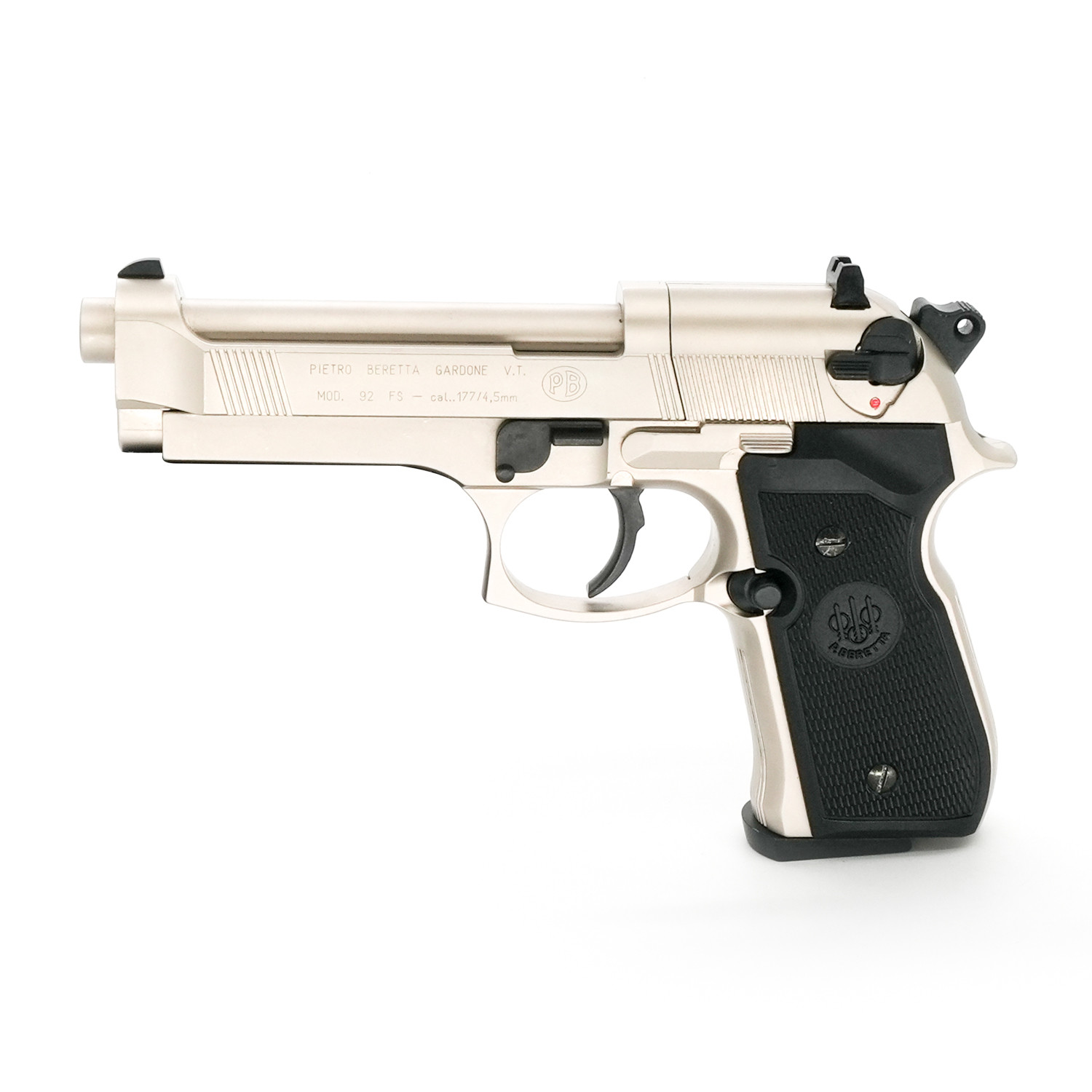 Pre-Owned Umarex Beretta M92FS Nickel w/ Black Grips - .177 Pellet Air Pistol - ARWPO17