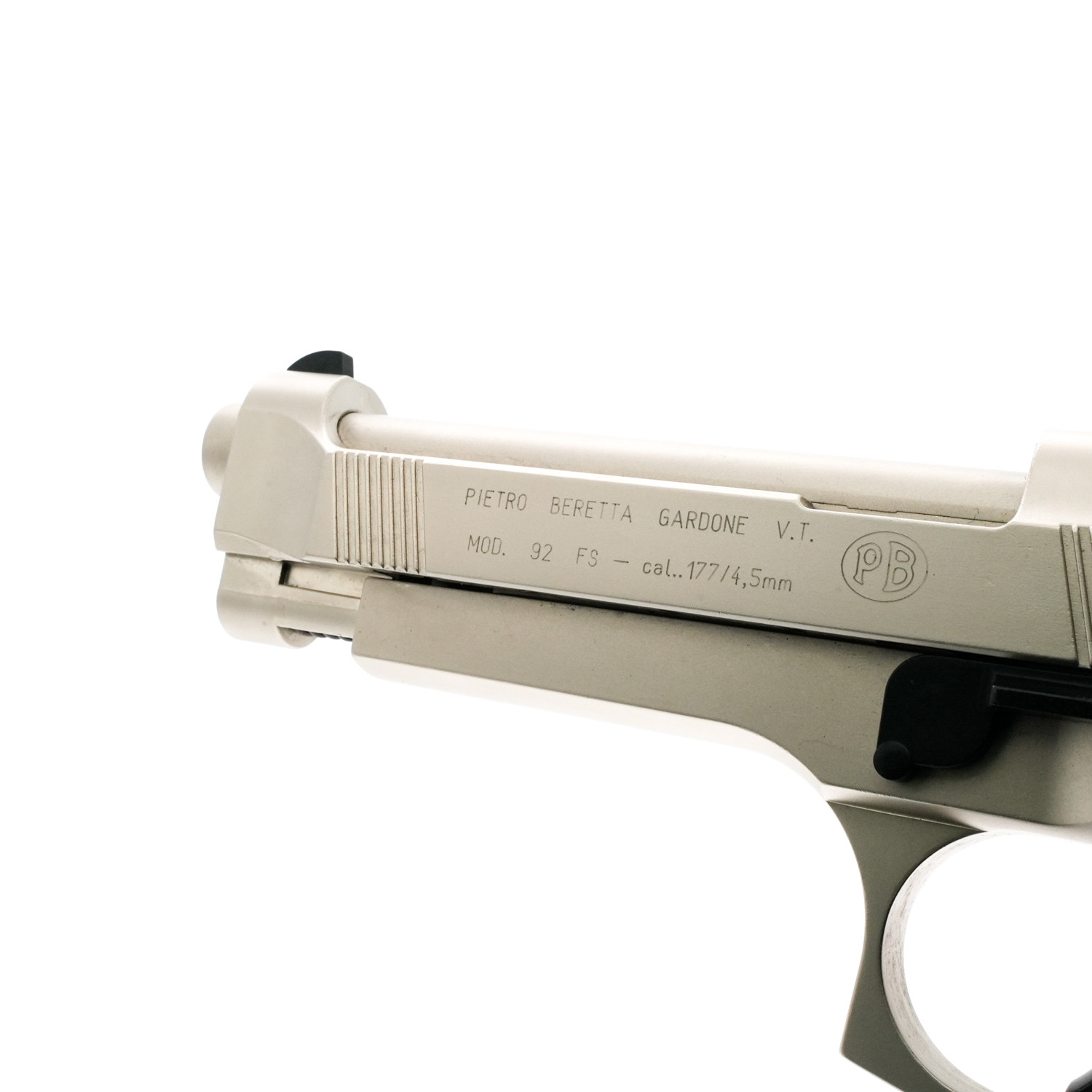 Pre-Owned Umarex Beretta M92FS Nickel w/ Black Grips - .177 Pellet Air Pistol - ARWPO17