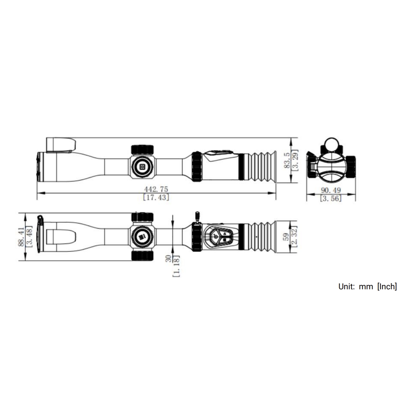 HIKMICRO A50PL Alpex Pro Digital Day and Night Vision Rifle Scope with LRF
