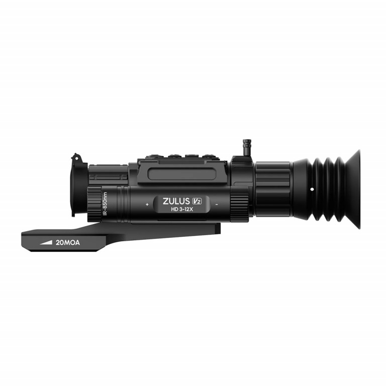 DNT Optics ZULUS HD ZHD312R V2 - 3-12X Digital Night Vision Scope With LRF And Ballistic Calculator (Includes PM20L Picatinny Rail)