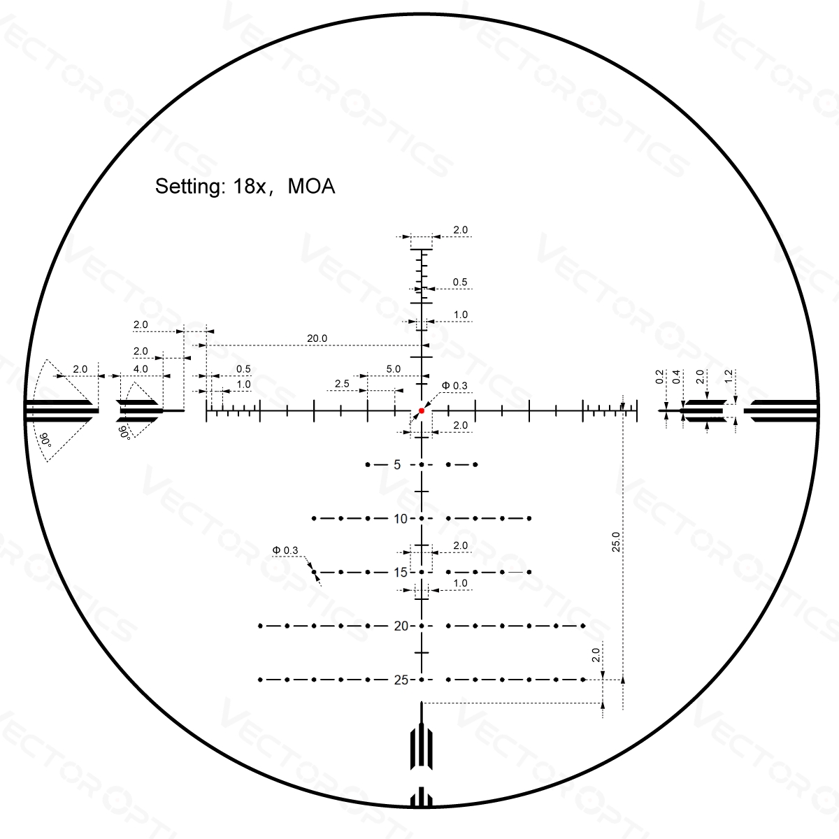 Vector Optics Orion Pro MAX 3-18x50 SFP HD VOR-5 1/4MOA 30mm Rifle Scope