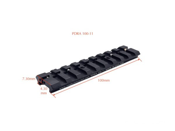 Eagle Vision 100mm 13mm Dovetail To Picatinny Rail Adaptor