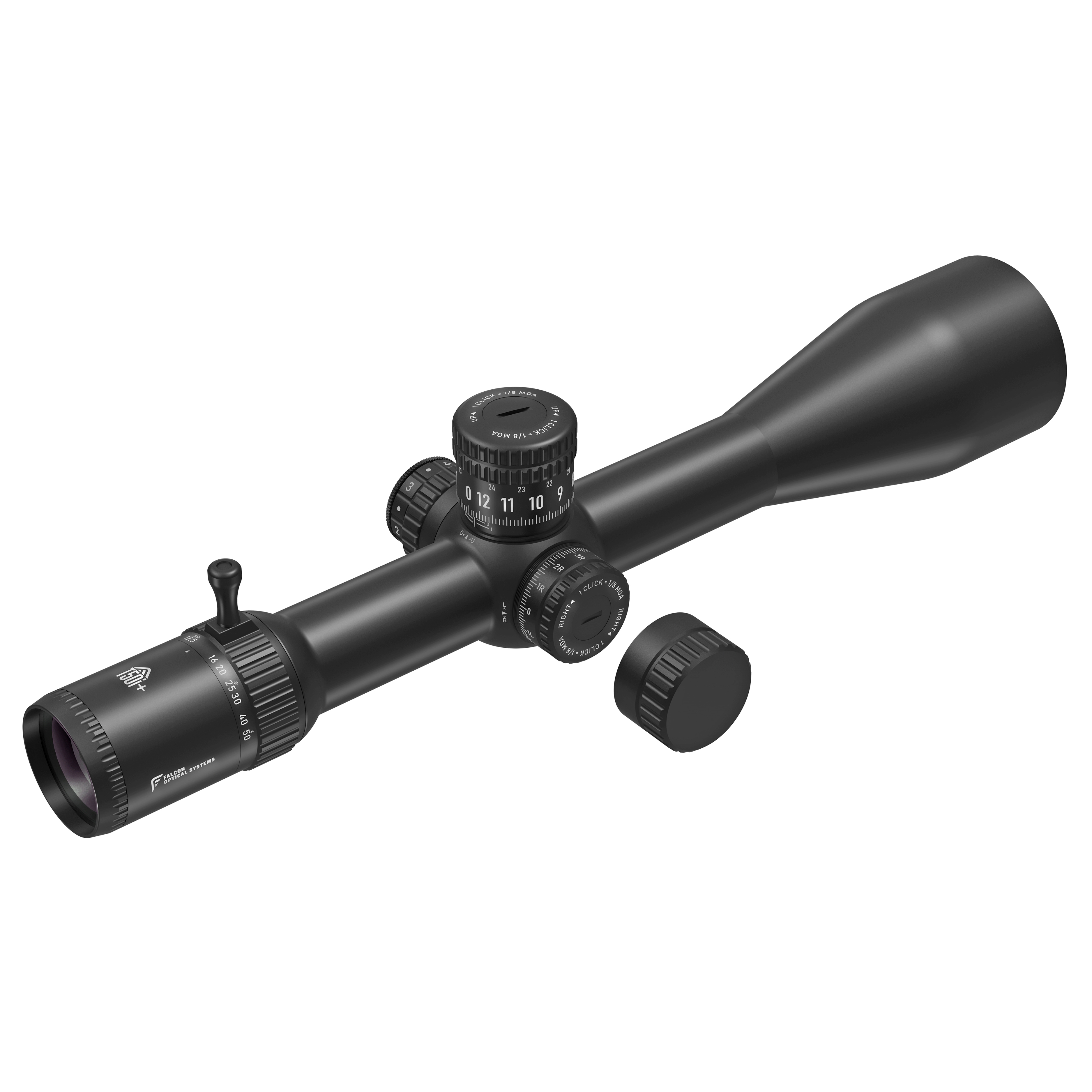 Falcon T50i+ 5-50x60i SFP IR E-CDi 1/8MOA 34mm Rifle Scope