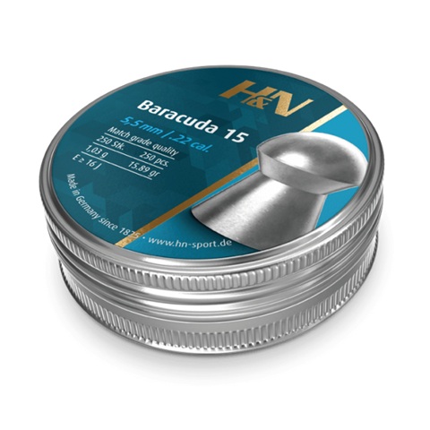 H&N Baracuda 15 (.22) Pellets - Pack of 250