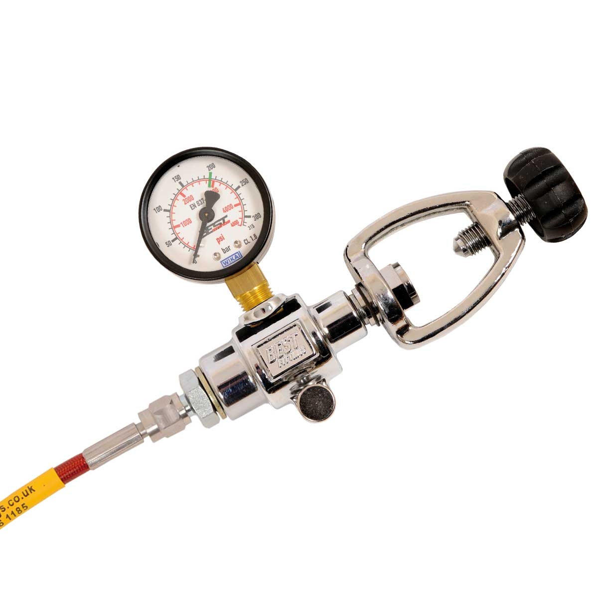 Best Fittings Push Button 'A' Clamp (K Valve) Charging Kit with 600mm ULTIMA Hose