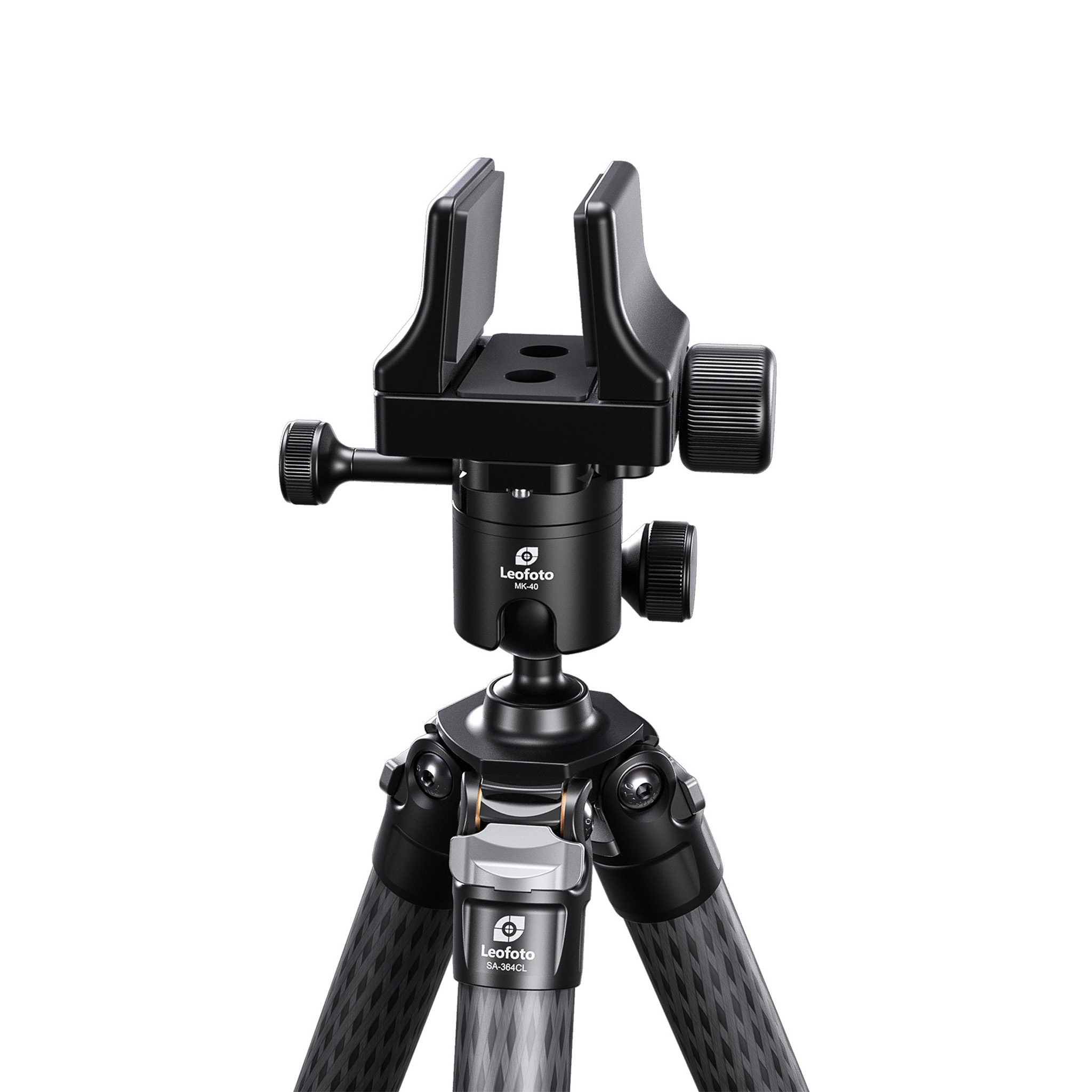 Leofoto SA Series TALL SA-364CL 10 Layer Carbon Tripod with MK-40 40mm Ballhead w/ 3 way locking and GS-3 Weapon Clamp Heavy Duty Support System -  Max load ; 20kg, Min 295mm to Max 1910mm