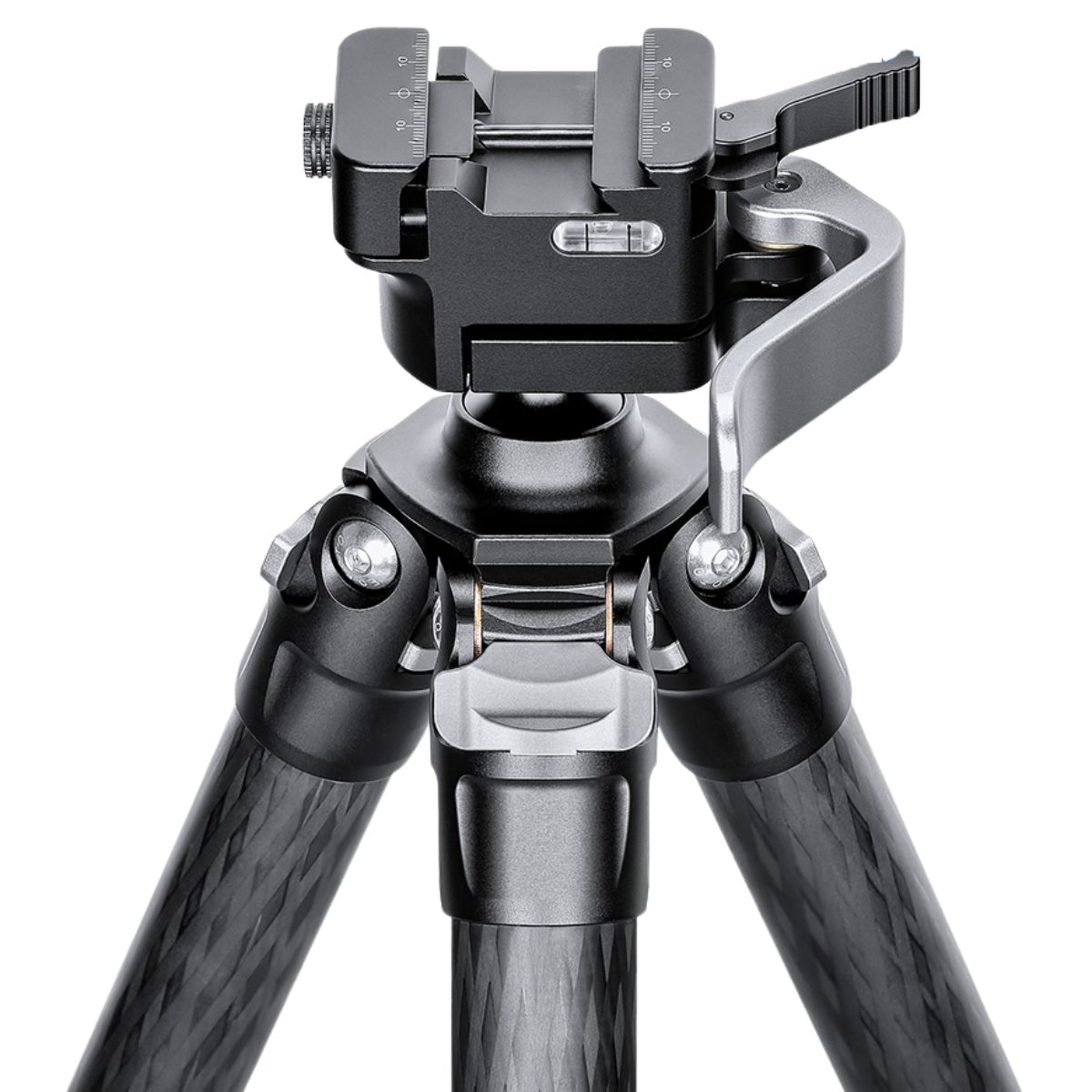 Leofoto SA Series SA-404C 10 Layer Carbon Tripod with MA-30L 70mm Rapid Lock Arca / Gun Clamp Heavy Duty Weapon Support System -  Max load ; 25kg, Min 165mm to Max 1650mm