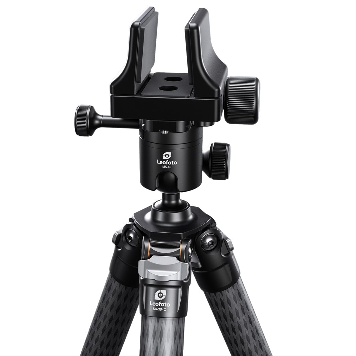 Leofoto SA Series SA-364C 10 Layer Carbon Tripod with MK-40 40mm Ballhead w/ 3 Way Locking and GS-3 Weapon Clamp Heavy Duty Support System -  Max load ; 20kg, Min 275mm to Max 1750mm