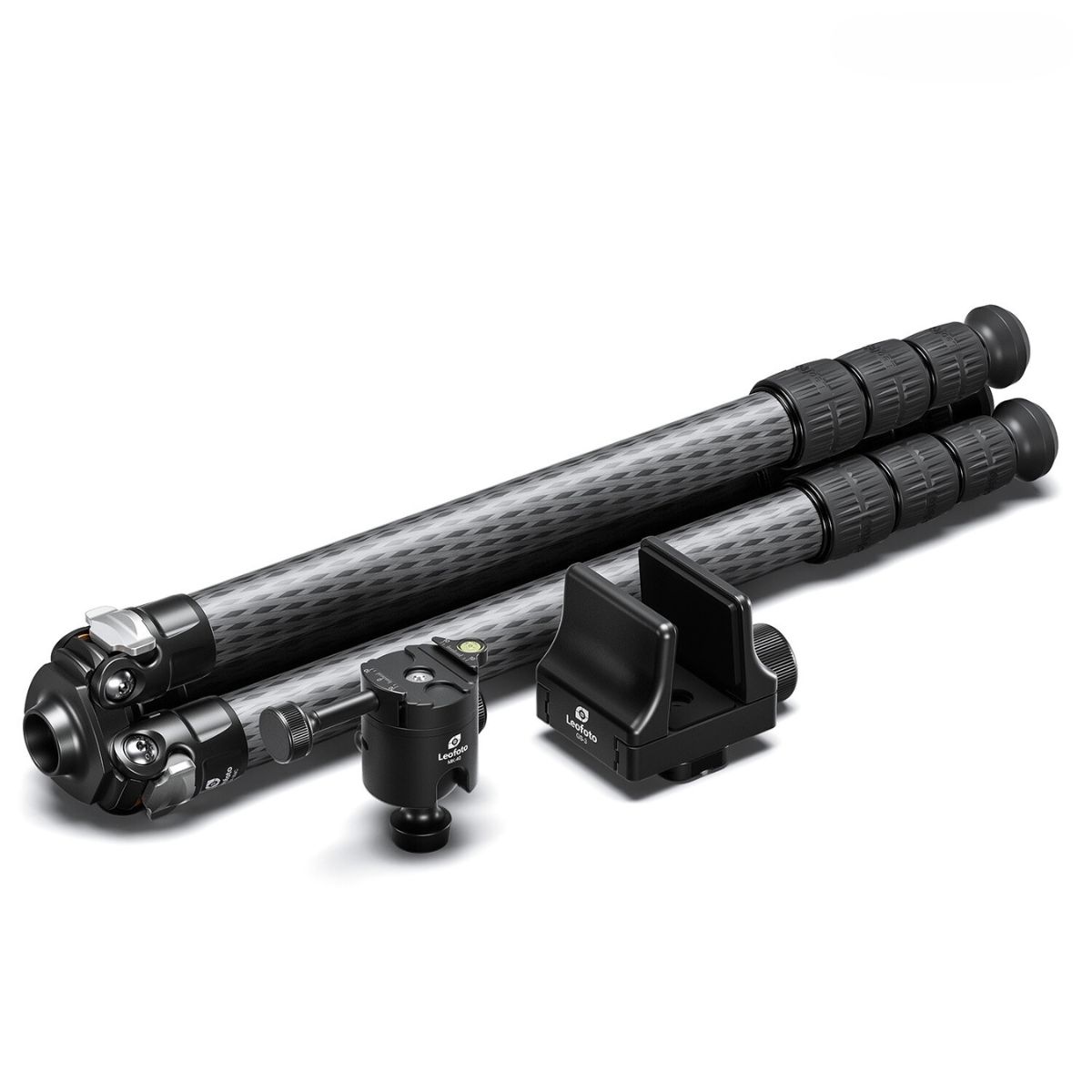 Leofoto SA Series SA-364C 10 Layer Carbon Tripod with MK-40 40mm Ballhead w/ 3 Way Locking and GS-3 Weapon Clamp Heavy Duty Support System -  Max load ; 20kg, Min 275mm to Max 1750mm