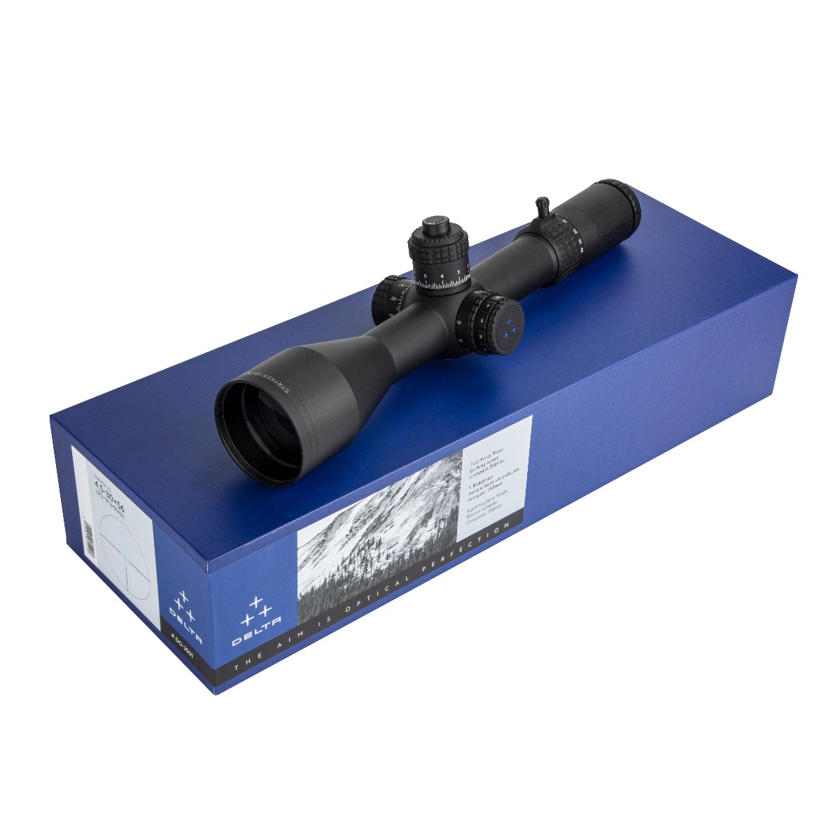 Delta STRYKER ED 4.5-30x56 HD FFP IR Mil Mil Zero Stop LOCKING TURRET Rifle Scope - LRD-1T