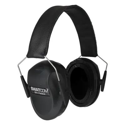 SWATCOM Slim Passive Folding Ear Muff - Black