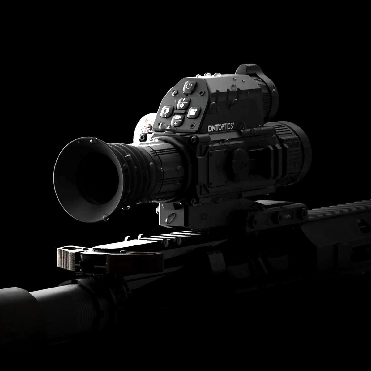 DNT Optics TNC225R ThermNight Thermal & Night Vision Multispectral Scope with Laser Rangefinder and Ballistic Calculator