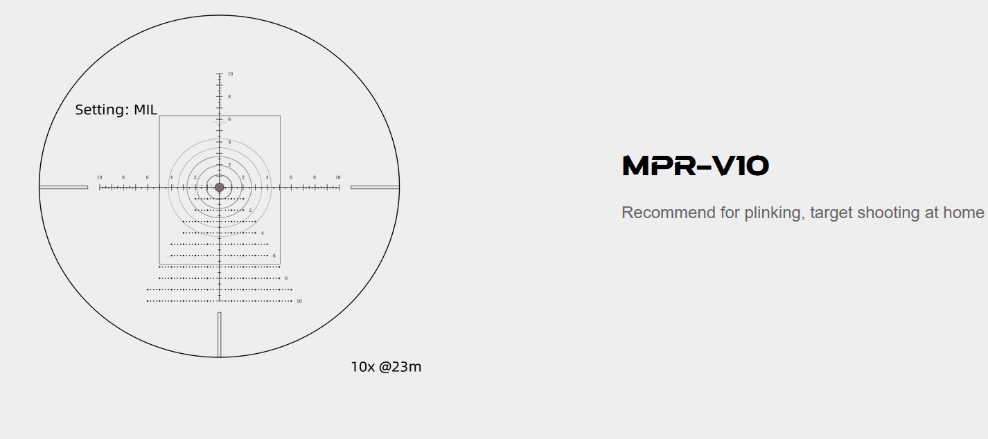 Vector Optics Veyron Plus 10x30 Zero 1/10MIL 30mm Rifle Scope