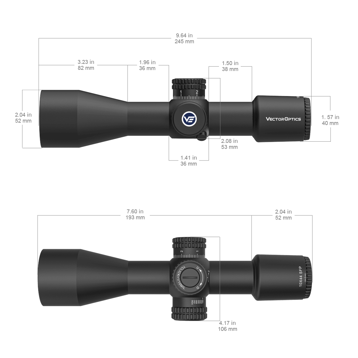 Vector Optics Veyron SFP Compact Etched MPR-V5 Rifle Scope