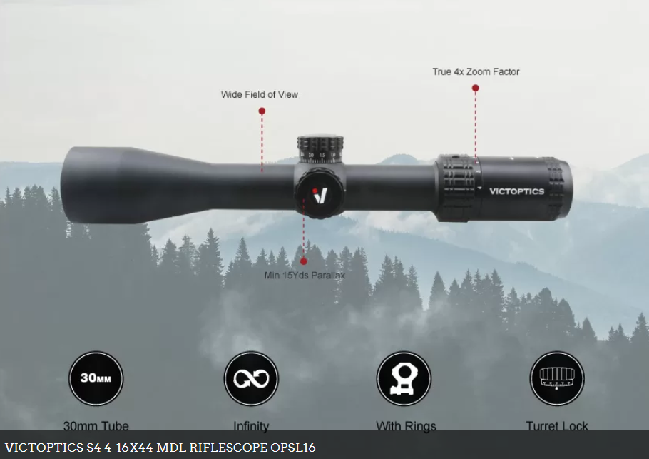 Vector Victoptics AGN SFP Non IR Side Focus Rifle Scope