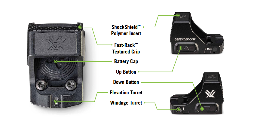 Vortex Optics Defender CCW 3 MOA Red Dot Sight