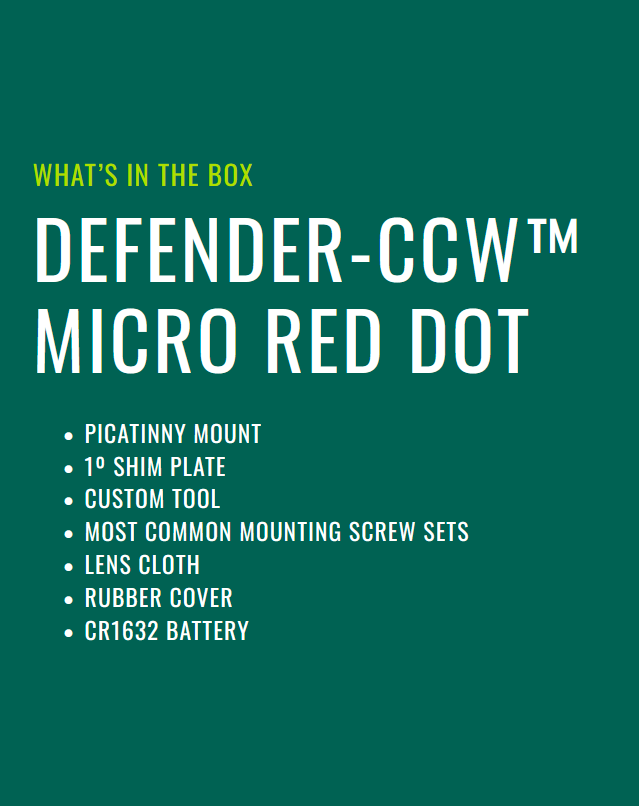 Vortex Optics Defender CCW 3 MOA Red Dot Sight