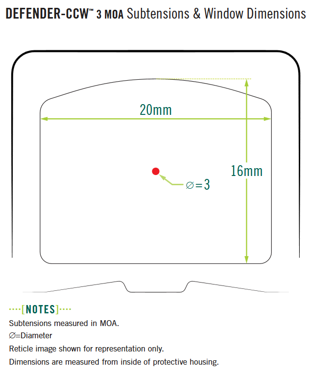 Vortex Optics Defender CCW 3 MOA Red Dot Sight
