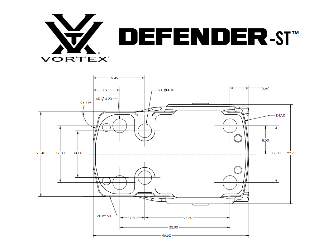 Vortex Defender-ST™ 3 MOA Micro Red Dot 