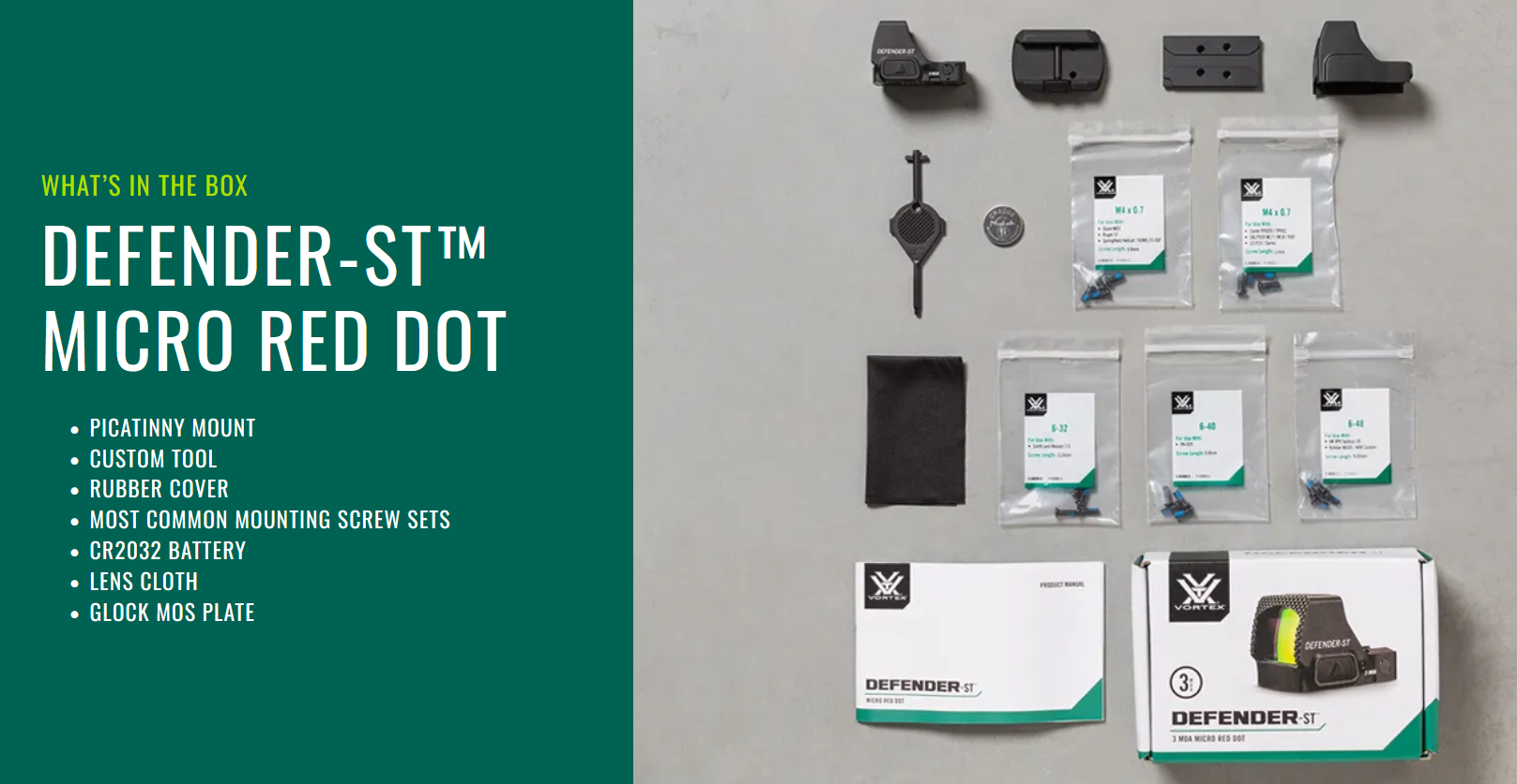 Vortex Defender-ST™ 3 MOA Micro Red Dot 