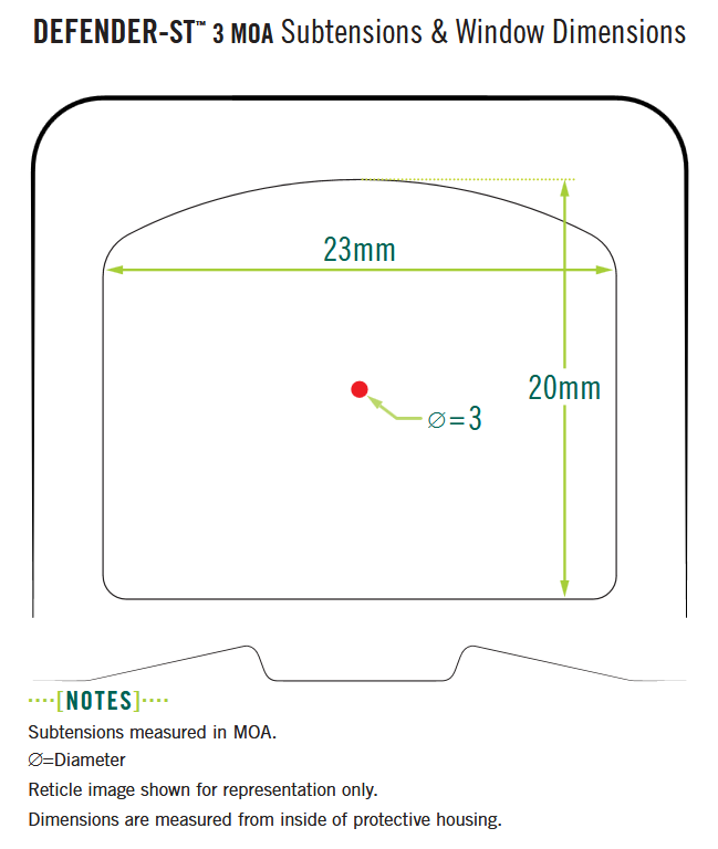 Vortex Defender-ST™ 3 MOA Micro Red Dot 