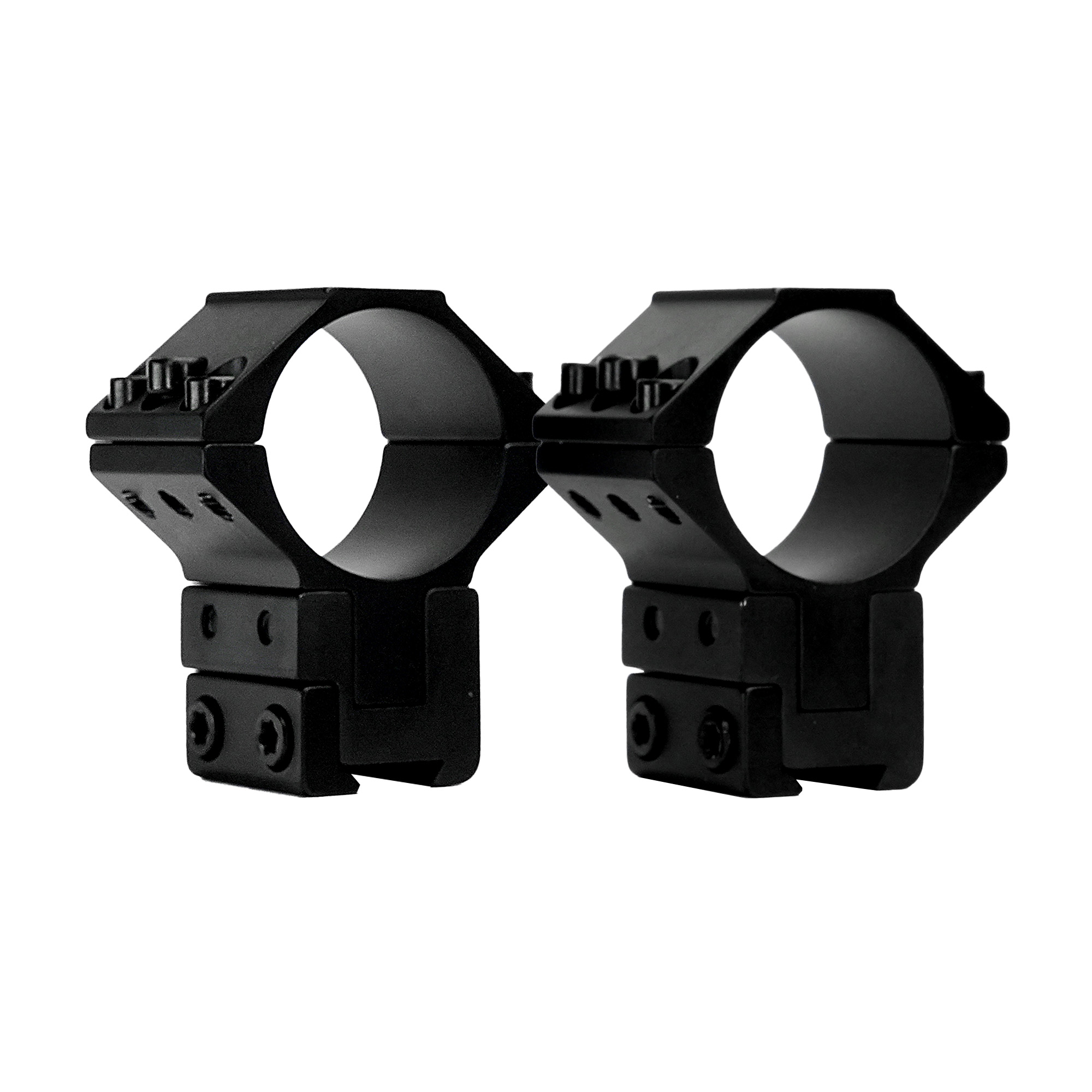 WULF 40 MOA Adjustable 6 Screw Rings - 9/11mm - 1" Tube