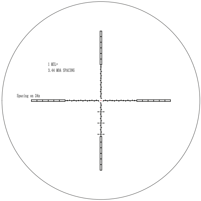 WULF Optics Lightning 30E 6-24x50 SFP IR W-MIL2 0.1MRAD 30mm Rifle Scope