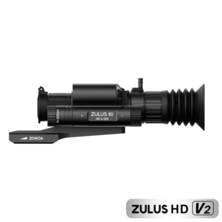 DNT Optics ZULUS HD ZHD312R V2 - 3-12X Digital Night Vision Scope With LRF And Ballistic Calculator (Includes PM20L Picatinny Rail)