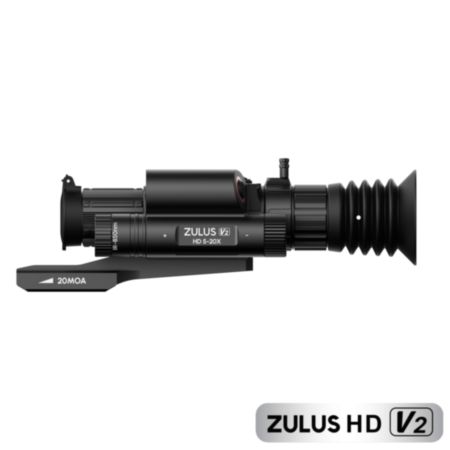 DNT Optics ZULUS HD ZHD520R V2 - 5-20X Digital Night Vision Scope With LRF And Ballistic Calculator (Includes PM20L Picatinny Rail)