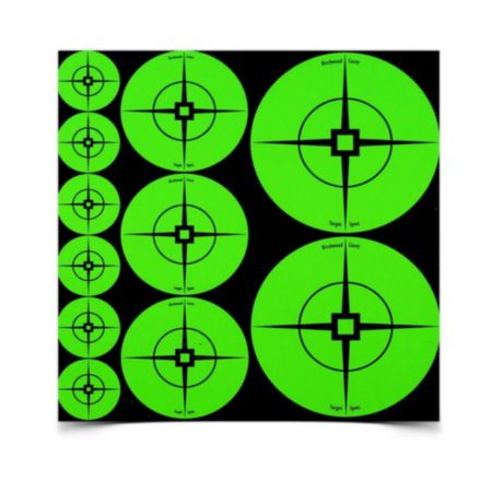 Birchwood Casey Self Adhesive Atomic Green Target Spots - 10 Sheet Pack of Assorted Sizes