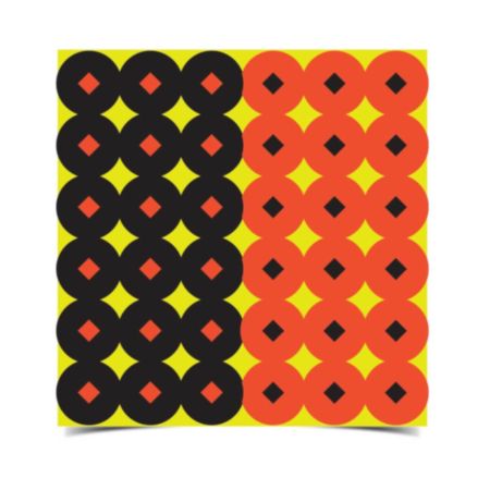 Birchwood Shoot•N•C® 1" Orange & Black Pasters/Targets - 432 targets (216 - orange, 216 - black)