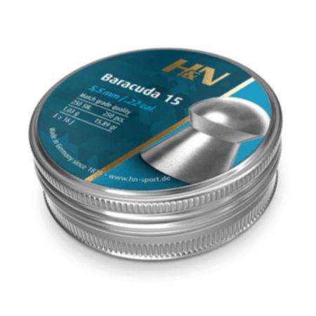 H&N Baracuda 15 (.22) Pellets - Pack of 250