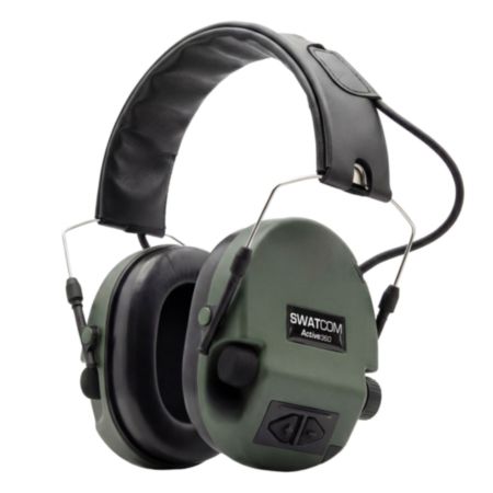 SWATCOM Active360 Electronic Ear Defenders - Green