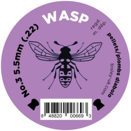 Bisley Wasp Pellets No3 Purple .22 5.5mm Pellets - Pack of 250